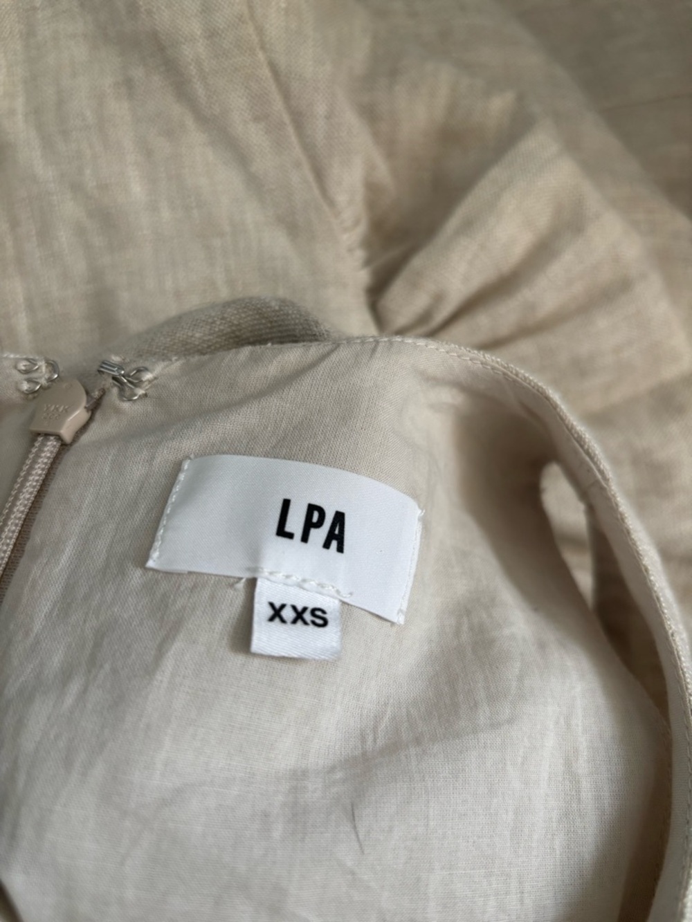 LPA Linen Sleeveless Maxi Dress in Light Beige with Pockets!! - Picture 8 of 9